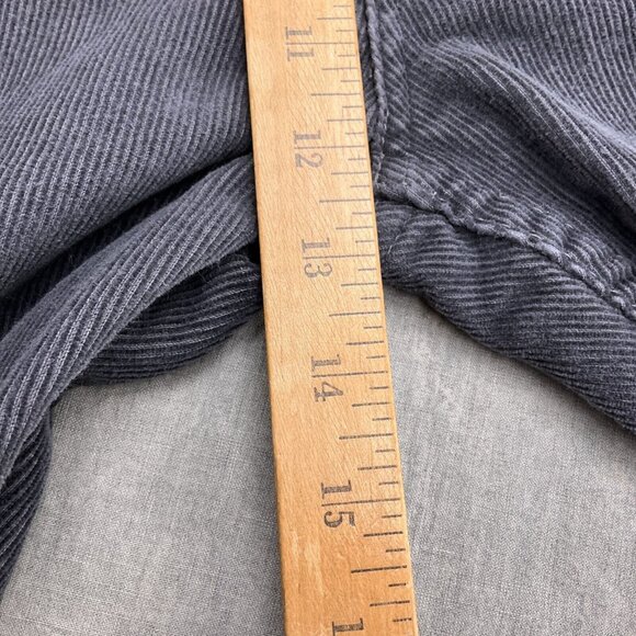 Levis 505 Pants Men 36W x 30L Gray Corduroy Regular Fit Cotton Black Batwing VTG - Picture 8 of 14